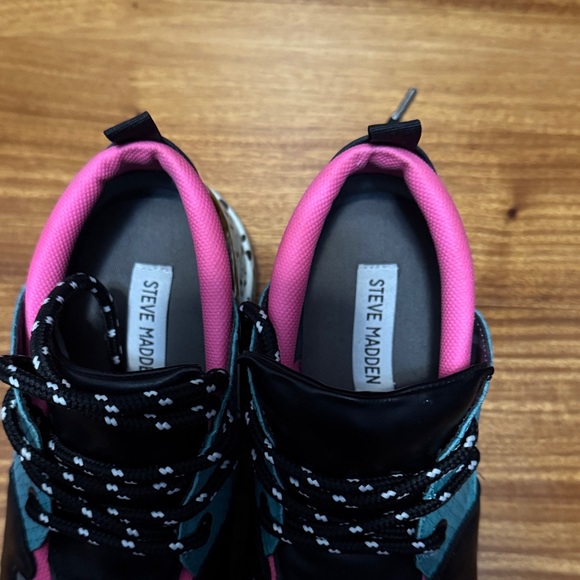Steve Madden Black, Pink, and Blue Women's Sneakers - Picture 2 of 3